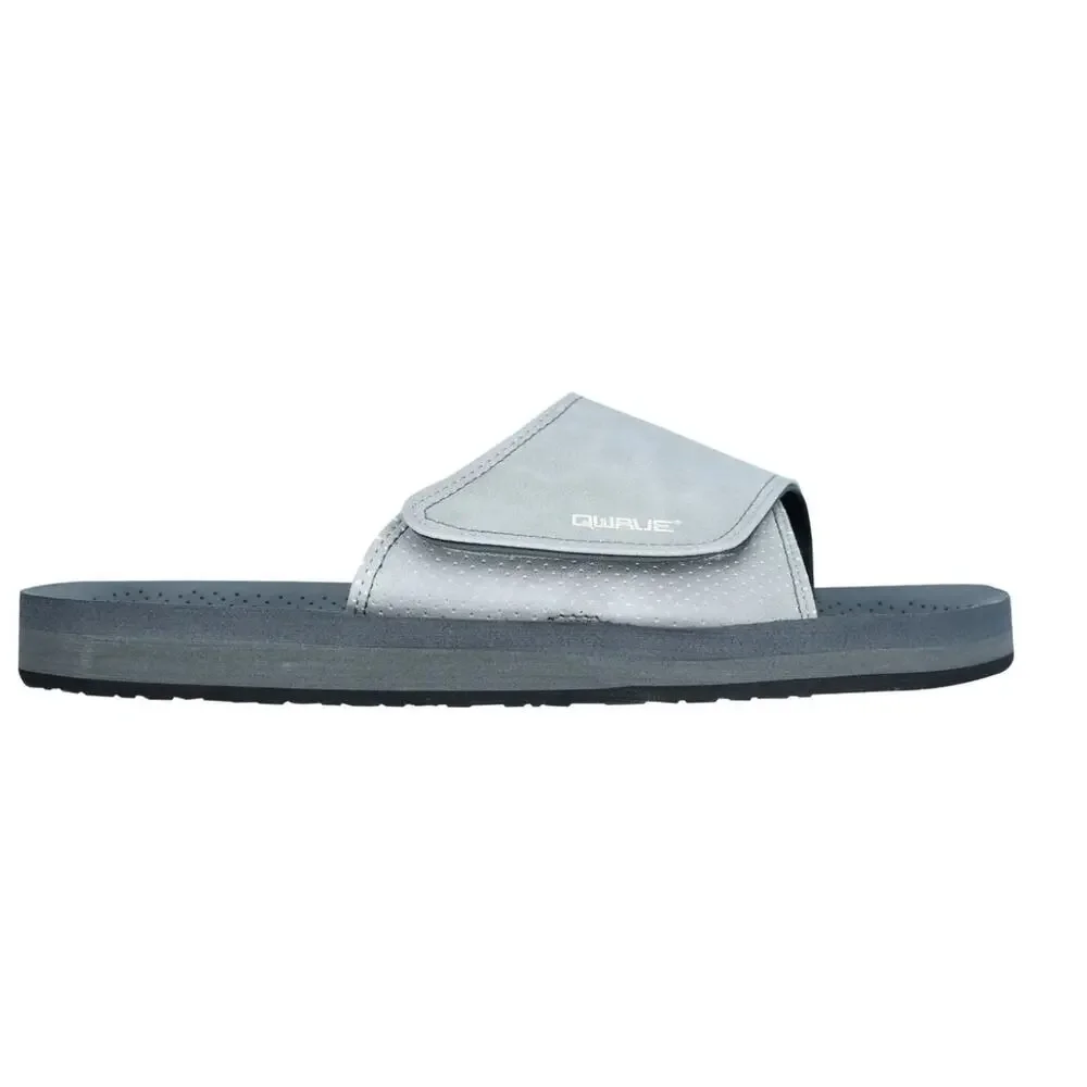 Mens Weathered Strap Ash Grey Charcoal Black Outdoor Comfort Slides Size 8.5 New